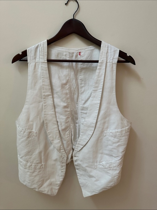 Jackets & Blazers - Upcycled White Summer Vest